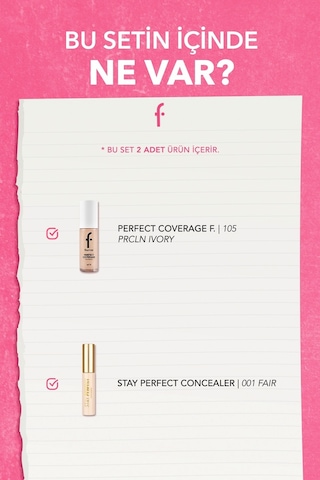 Yoğun Kapatıcılık Sunan 2'li Fondöten&kapatıcı Seti - Açık Ten/soğuk Alt Ton SET137