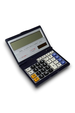 Js-756 14 Haneli Güneş Enerjili Ve Pilli Katlanabilir Hesap Makinesi - 1 Adet Lacivert