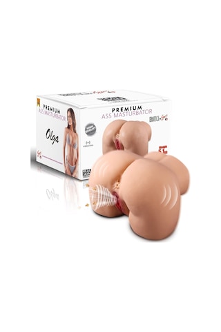 Erotixshop İleri Geri Hareketli Emişli Anal Vajina Girişli 2in1 Suni Kalça Titreşimli Vajina Mastürbatör 5 KG