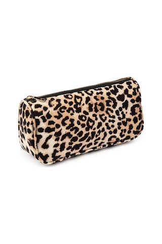 Lionesse Leopar Desenli Makyaj Çantası 4706 - Fermuarlı , Organizer