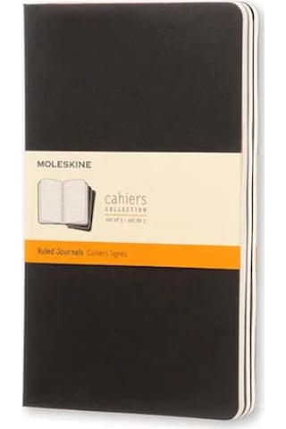 Moleskine Çizgili Cahier Not Defteri 3 Lü Set L Boy Siyah