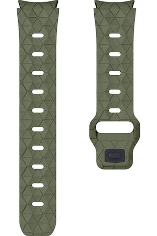 Samsung Uyumlu Galaxy Watch 6 44mm Gllp Krd-116 20mm Futbol Desenli Spor Tasarımlı Silikon Kordon-siyah-kırmızı