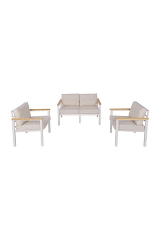 Neokas Balkon Mobilyası, 1 + 1 + 2 Bahçe Takımı, Kafe Koltuğu, Bekleme Alanı Koltuğu, Beyaz