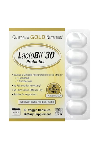 California Gold Lactobif 5 Probiotics Wit 5 Lactobacilli 3 Bifid