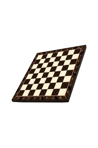 4116 Metal İngiliz Satranç Takımı Orta Boy Parlak Ve Ceviz Tahtası, 37x37x1.2 Cm