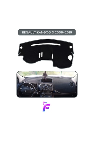 Renault Kangoo 3 2009-2019 Torpido Örtüsü Güneşten Korur Kolay Montaj Tam Uyum Kaymaz A38 Gri