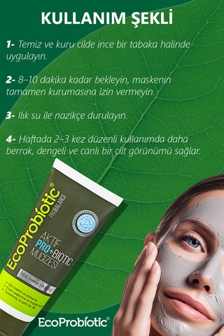 Prebiyotikli Volkanik Kil Maskesi 100 Ml + Gözenek Sıkılaştırıcı Etki Tüm Ciltler İçin