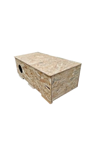 Reyo Kedi Evi Dış Ortam Uygun Ahşap Kedi Evi OSB 100 x 50 x 40 CM CAT22