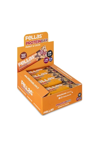Fellas Protein Bar - Yer Fıstıklı Ve Kakaolu 12 x 32 G