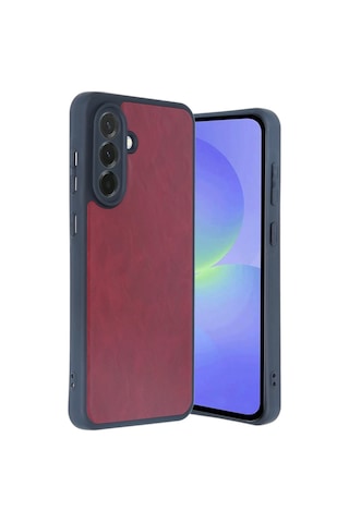 Samsung Galaxy Uyumlu A35 5g Kılıf Aras Deri Kapak - Bordo