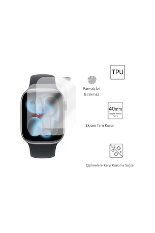 Apple Uyumlu Watch Series 11 42mm Tpu Ekran Koruyucu 2'li Şeffaf