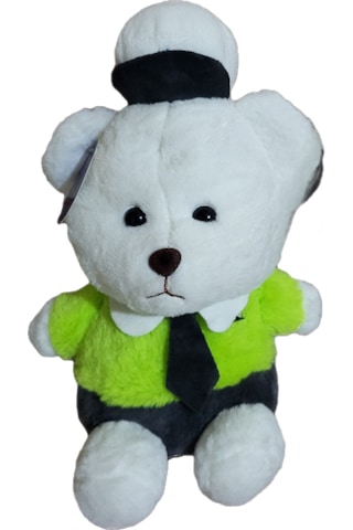 Kostümlü Peluş Ayıcık 35 Cm Beyaz
