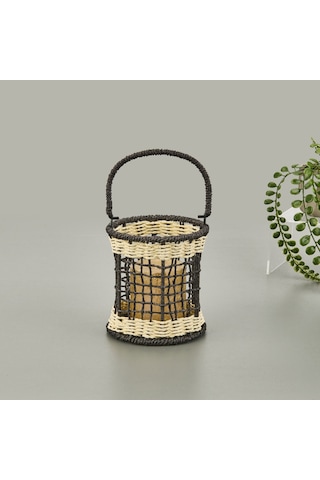Deco Fuego Mumluk - Siyah / Krem - 13x14 Cm Renkli