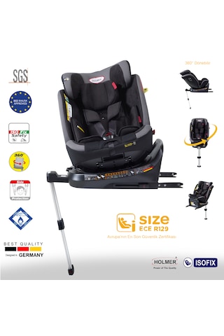 Holmer Capsula Multipro Aero 3D Legfix İ-Size 360 Dönebilir 0-36 KG Oto Koltuğu