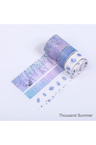 Lemestar 4'lü Paket Renkli Washi Bant Seti - Günlük, Sticker Ve Sanat Çalışmaları İçin Temel Desenler