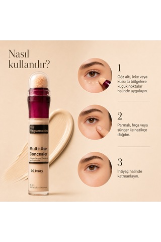 The Voguemaxima Luméa Sünger Uçlu Likit Kapatıcı 00 Ivory 8 Ml
