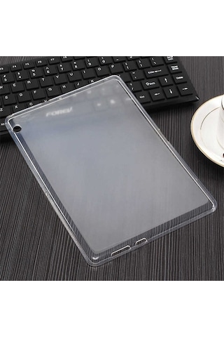 Huawei Uyumlu T5 10 Inç Kılıf Zore Tablet Süper Silikon Kapak-Renksiz