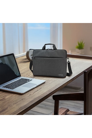 Lenyes Lb509 15.6 İnç Laptop Çantası Cleo Protect Pro Serisi Darbe Emici Su Geçirmez Siyah