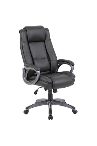 Boston Ofis Koltuğu Suni Deri - Siyah 65x114-121,5x81 Cm Gxyxd