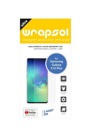 Galaxy S10 Plus Ekran Koruyucu 1+1 Ön Poliüretan Film