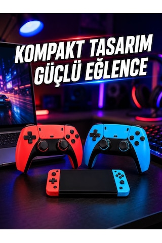 Kablosuz Retro Oyun Konsolu Hdmı Tv Bağlantılı Çift Gamepad Seti Diğer