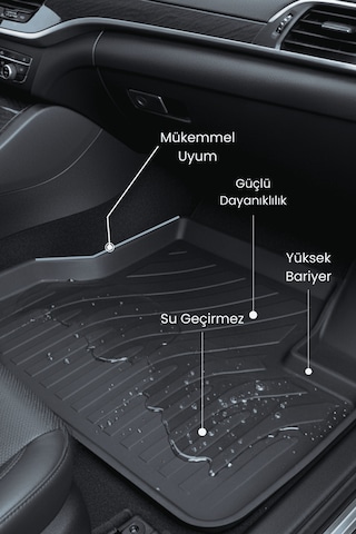 Hitaks Fiat Egea Sedan 2015 Ve Sonrası Uyumlu Paspas Araca Özel 4d Havuzlu Oto Paspas