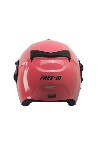 Free M Double Güneş Vizörlü Sertifikalı Abs Material Yarım Kask Pembe