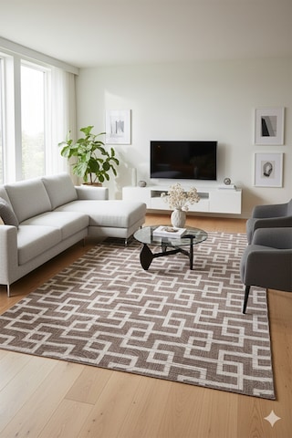 Kaymaz Taban Modern Desen Halı Yolluk Leke Tutmaz Kolay Temizlenir Koridor Salon Yatak Mutfak Odası Bej