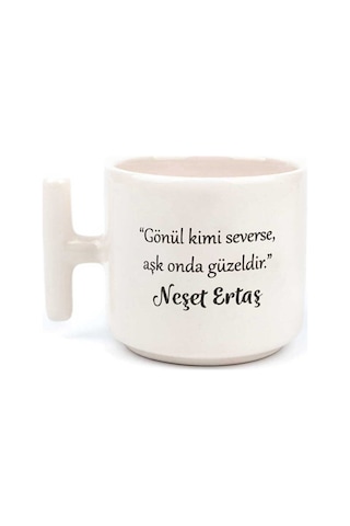 Neşet Ertaş Tasarım T Kupa Beyaz