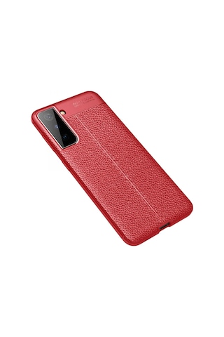 Newface Samsung Galaxy Uyumlu S21 Plus Kılıf Auto Focus Kapak Glblseme - 25 - Kırmızı