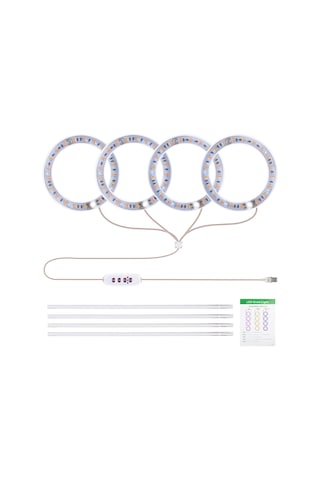 İç Mekan Bitkileri İçin Büyütme Işıkları 4 Kafa 4.8 W Kırmızı Mavi Işık