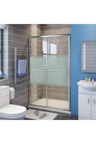 Blackline İki Duvar Arası Duvardan Duvara 5Mm Temperli Cam Duşakabin H:190 150 x 159 CM