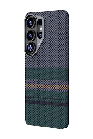 Galaxy Uyumlu S26 Ultra Uyumlu Kılıf M-safe Özellikli Karbon Fiber Benks Aurora Armorpro Kevlar Kapak Yeşil Yeşil