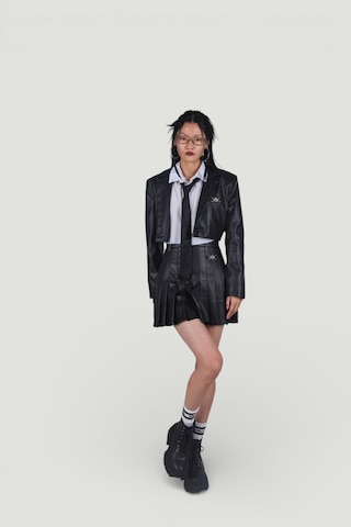 Holly Lolly Crop Model Astarlı College Ceket Siyah