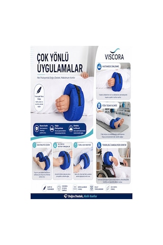 Çok Amaçlı Ayak Ve El Destek Pedi Yatalak Hasta Pozisyonlama Yastığı, Ayarlanabilir Kemerli, Visco