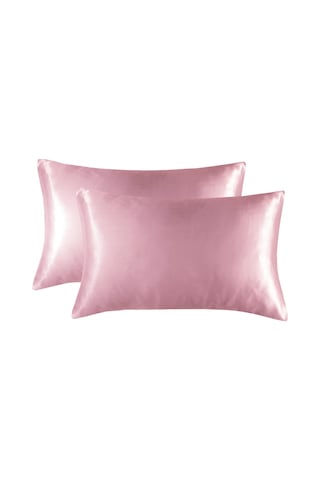 Teltree Pembe Simülasyon İpek Yastık Kılıfı 2'li Paket 51x76cm Ev Dekoru Konforlu Yüksek Kaliteli Easy Care Ev Malzemesi Diğer