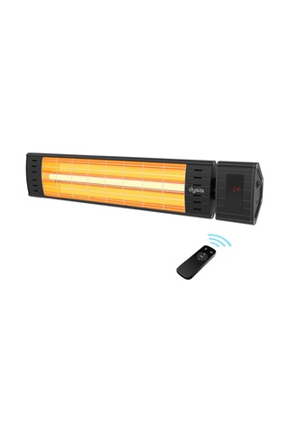 Dysis Art Plus Karbon Serisi IP65 Suya-Toza Dayanıklı 2300 W Siyah Uzaktan Kumandalı İç/Dış Mekan Isıtıcı
