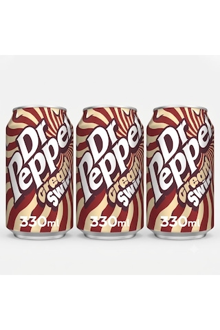 Dr Pepper Cream Swirl Karışık Aromalı Gazlı İçecek 330 Ml 3 Adet