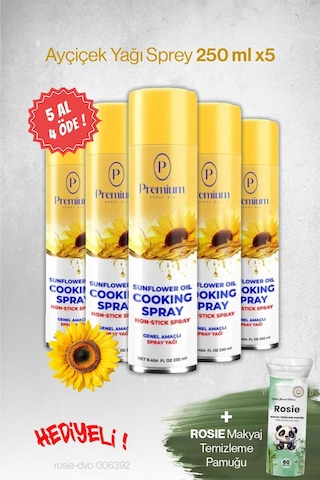 Premium Ayçiçek Yağı 250 Ml, 5 Al 4 Öde Hediyeli