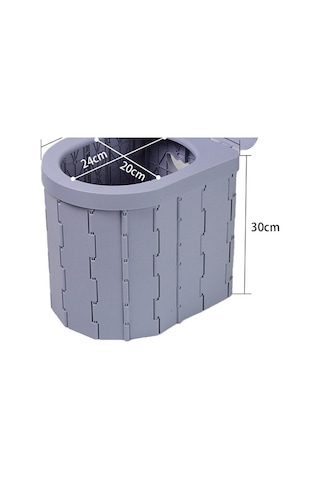 Açık Kamp Taşınabilir Katlanabilir Tuvalet Haki