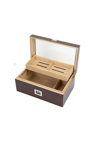 Cedar Alman Puro Kutusu Humidor Parlak Kiraz 80's