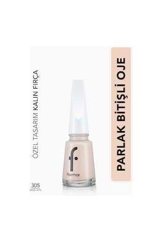 Flormar Sedefli Parlak Oje (PEMBE) - Nail Enamel - 305 Beige Latte - 8682536035835