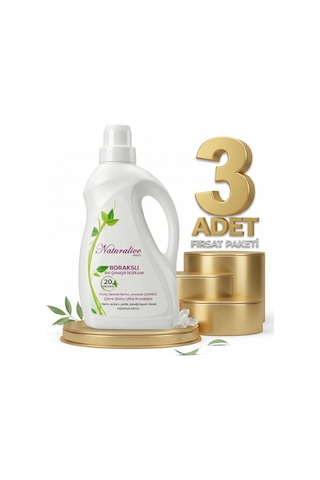 Naturalive Borakslı Sıvı Çamaşır Detarjanı 3x1000 Ml 1 L