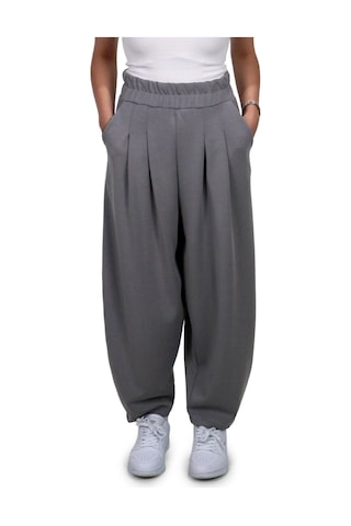 Kadın Modal Kumaş Havuç Kesim Gri Pantolon Gri