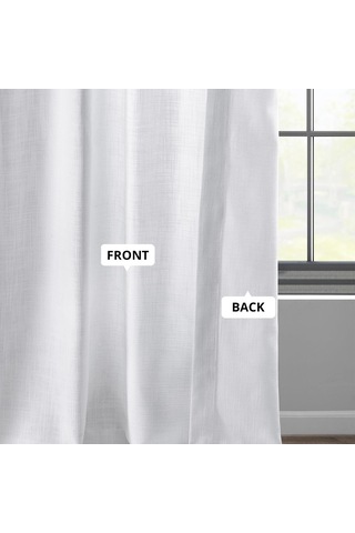 Lexroo Yarım Fiyat Drapes Beyaz 96 X 127 Cm Başlık Perde Tek Panel