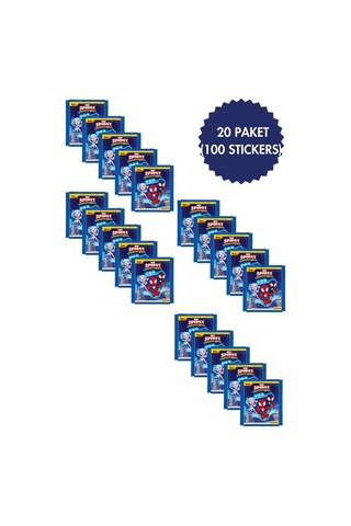 Toyika Panini Lisanslı Spidey Koleksiyon 20 Paket 100 Stickers Çıkartma