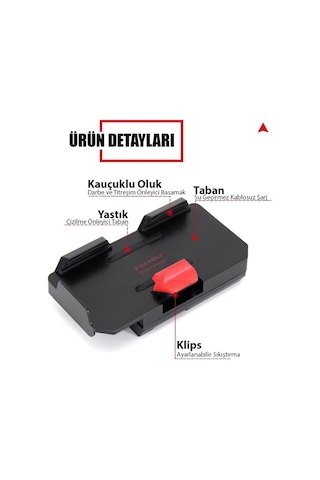 Bmw Motosiklet Uyumlu Kablosuz Hızlı Şarjlı Motosiklet Telefon Tutacağı R1300gs, R1200gs, R1250gs Siyah