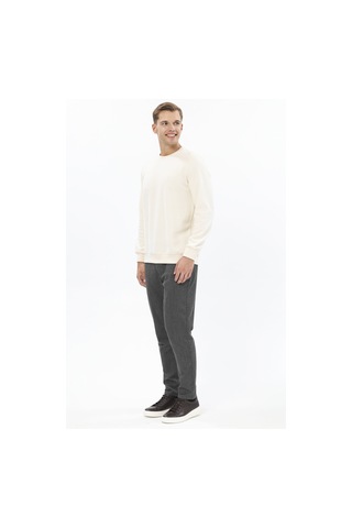 Erkek Kadife Sweatshirt 252209002.kdfoyr Ekru