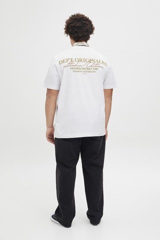 Jack & Jones Erkek T Shirt 12278557 Beyaz Beyaz