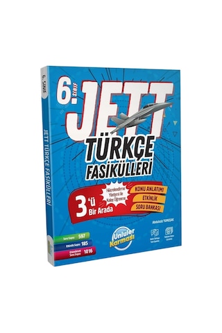 6.sınıf Ünlüler Jett Fasikülleri Seti Türkçe-matematik-fen Bilimleri-sosyal Bilgiler 2025-2026